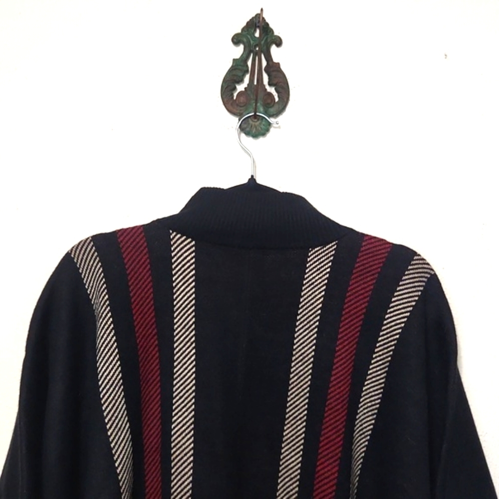 NWT Anne Klein Zip Front Poncho Sweater Size Medium - Picture 7 of 13